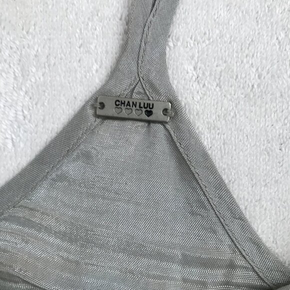 Chan Luu Gray Camisole T Back Tank Top Womens L - Picture 6 of 9